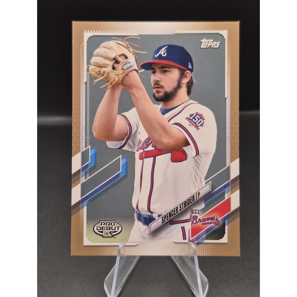 2021 Topps Spencer Strider #PD-104 Pro Debut Gold /50 RC Atlanta Braves SP
